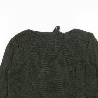 Womens UK Size 8 Izabel London Green Pullover Jumper