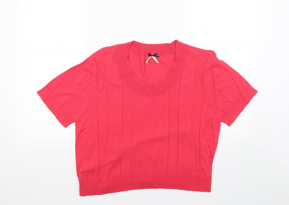 Womens UK Size 16 Fashion Union Pink Pullover Jumper