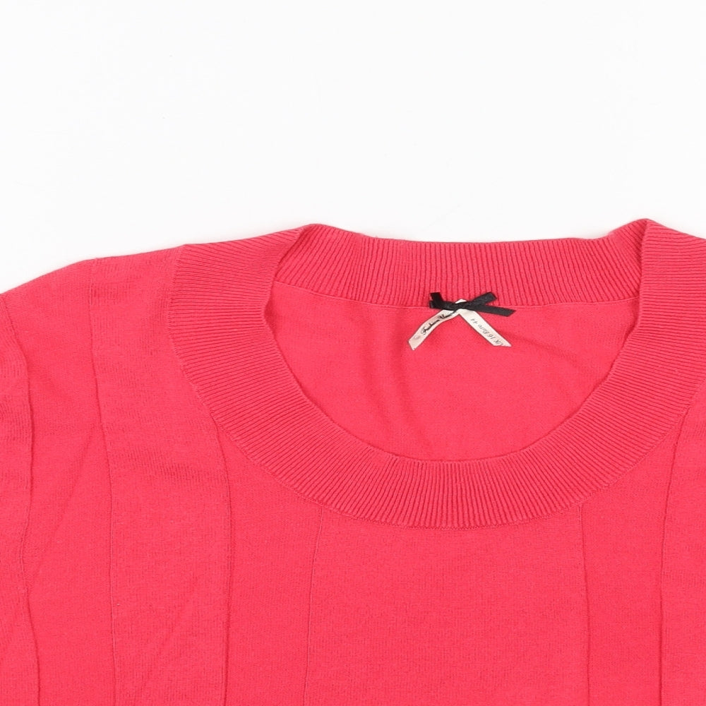 Womens UK Size 16 Fashion Union Pink Pullover Jumper