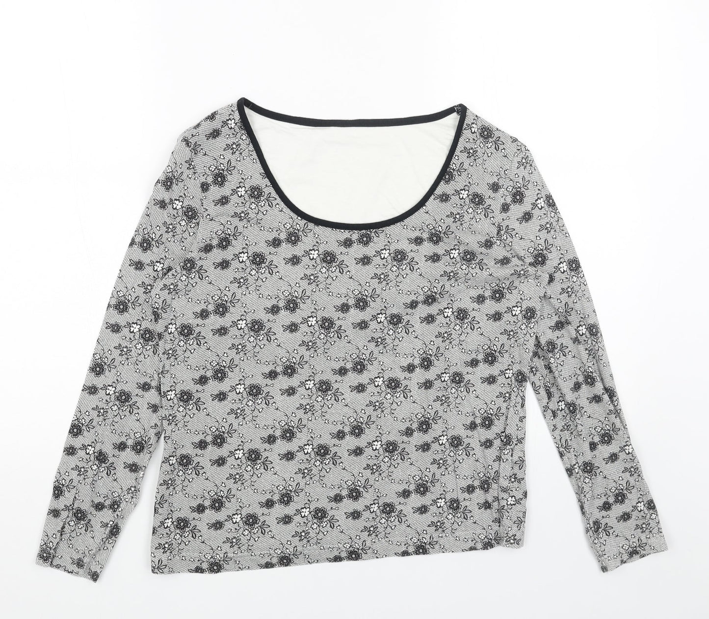 Womens UK Size 8 Marks and Spencer Grey Basic Blouse