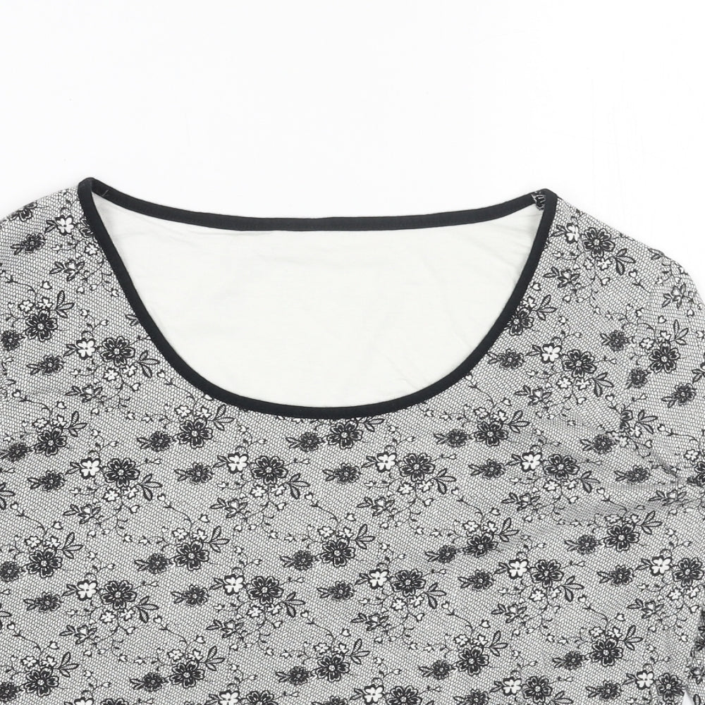 Womens UK Size 8 Marks and Spencer Grey Basic Blouse