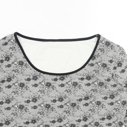 Womens UK Size 8 Marks and Spencer Grey Basic Blouse