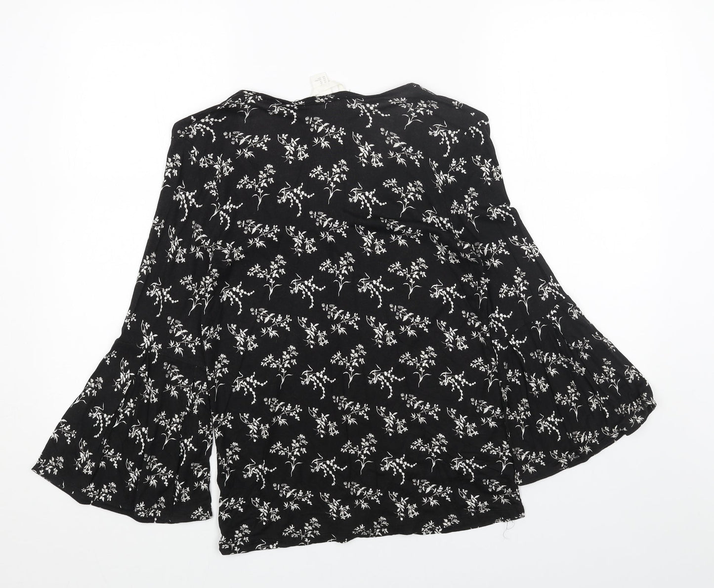Womens UK Size XS H&M Black Basic Blouse