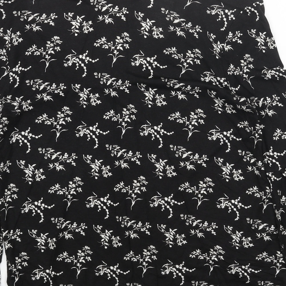 Womens UK Size XS H&M Black Basic Blouse