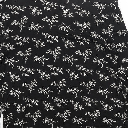 Womens UK Size XS H&M Black Basic Blouse