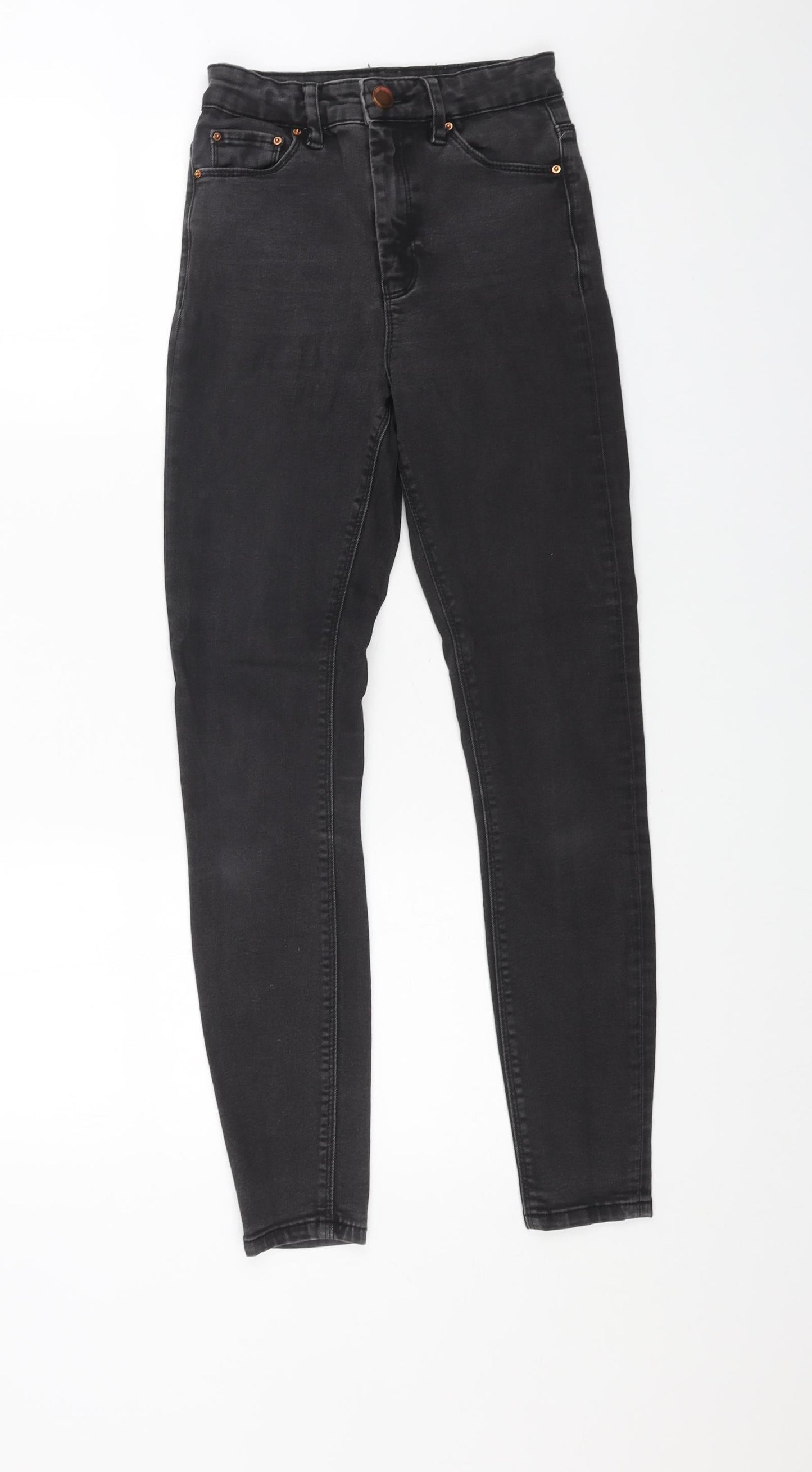 ASOS Womens Black Cotton Skinny Jeans Size 25 in L32 in Regular Button