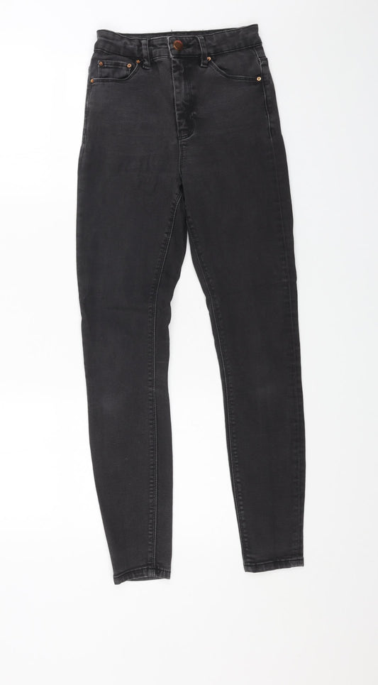 ASOS Womens Black Cotton Skinny Jeans Size 25 in L32 in Regular Button