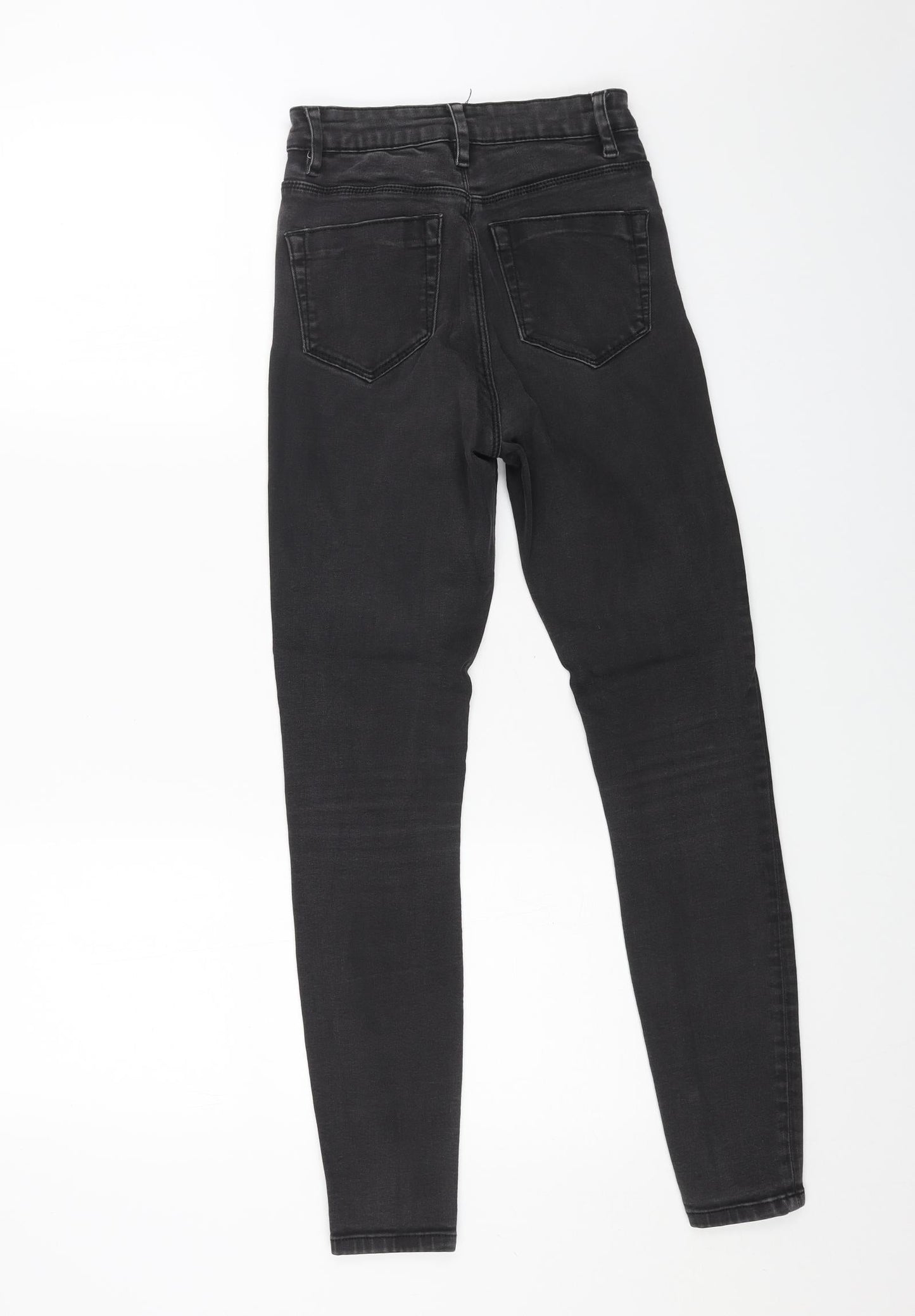 ASOS Womens Black Cotton Skinny Jeans Size 25 in L32 in Regular Button