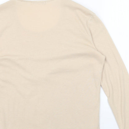Womens UK Size 12 Viz A Viz Beige Basic Blouse