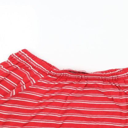 Womens UK Size 16 Papaya Red Basic Blouse