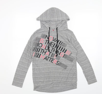 LCW Womens Grey Cotton Pullover Hoodie Size S Pullover