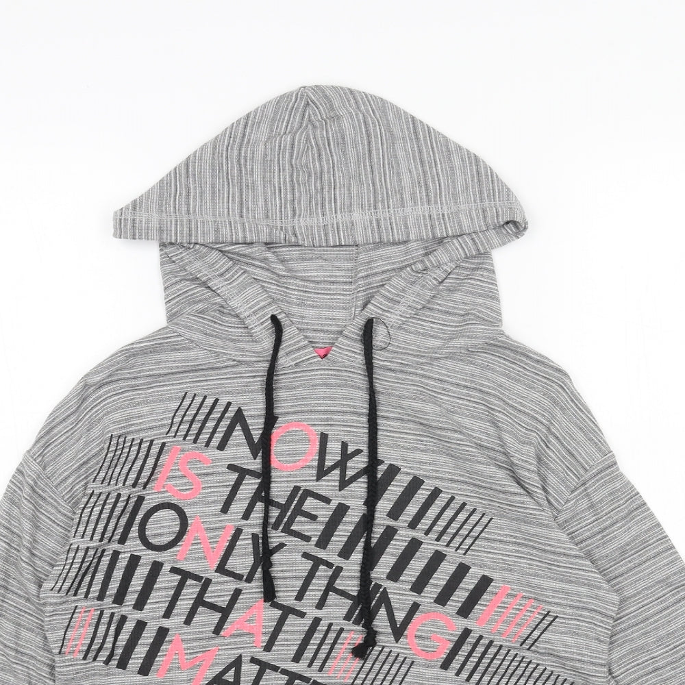 LCW Womens Grey Cotton Pullover Hoodie Size S Pullover