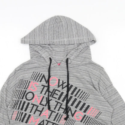 LCW Womens Grey Cotton Pullover Hoodie Size S Pullover