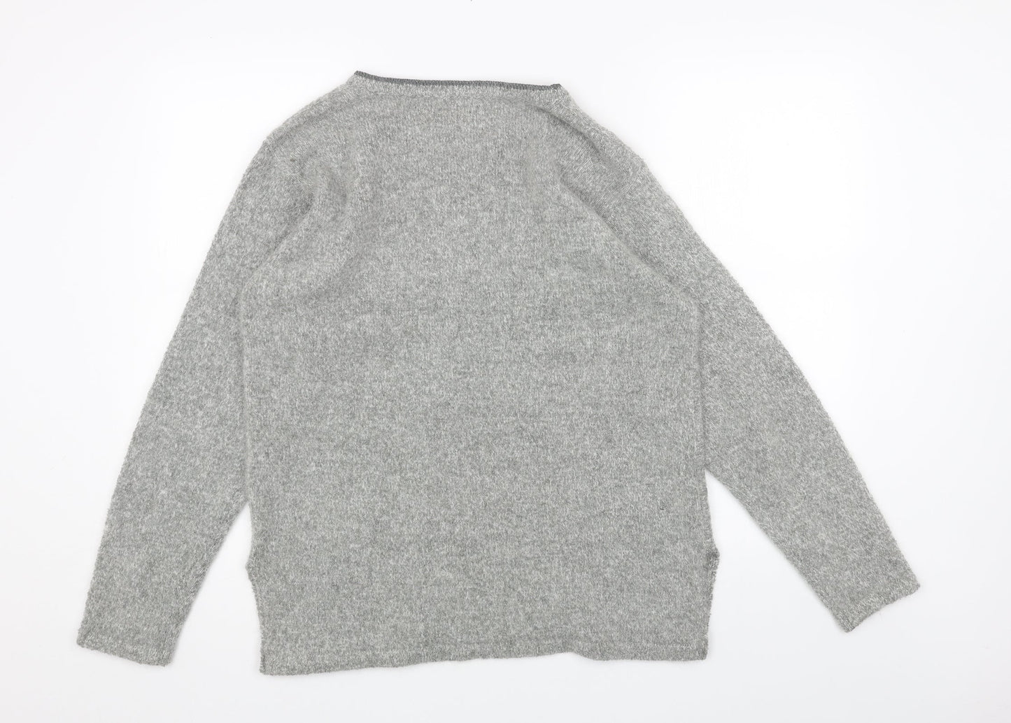 Womens UK Size S FRANK SAUL Grey Cardigan Jumper
