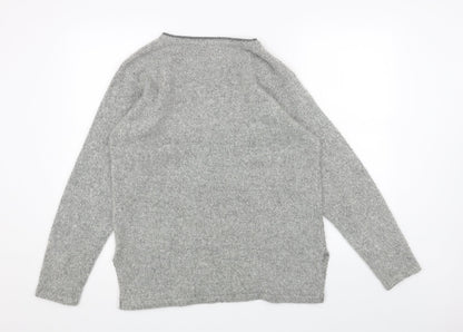 Womens UK Size S FRANK SAUL Grey Cardigan Jumper
