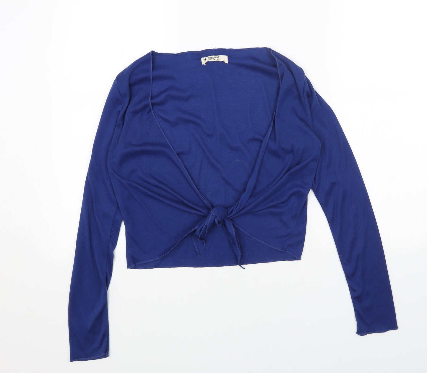 Womens UK Size 10 Original Blue Wrap T-Shirt