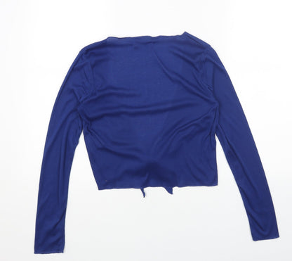 Womens UK Size 10 Original Blue Wrap T-Shirt