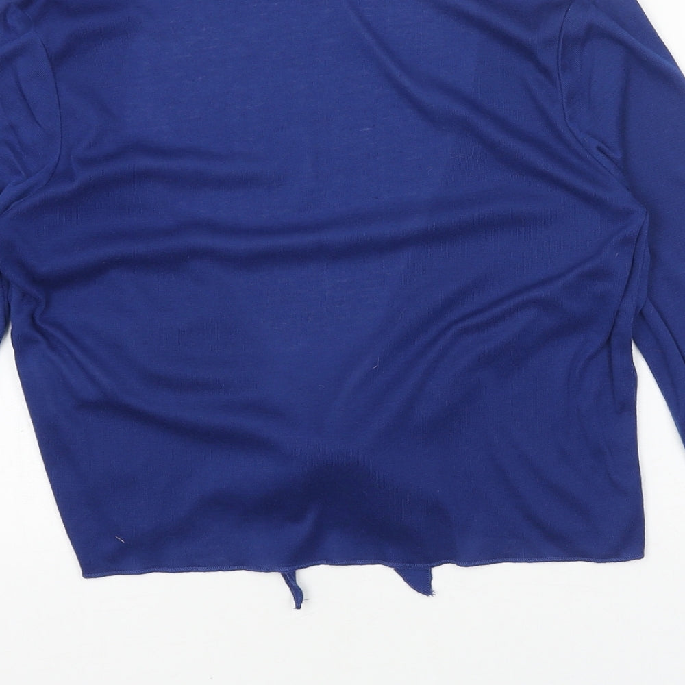 Womens UK Size 10 Original Blue Wrap T-Shirt