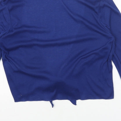 Womens UK Size 10 Original Blue Wrap T-Shirt