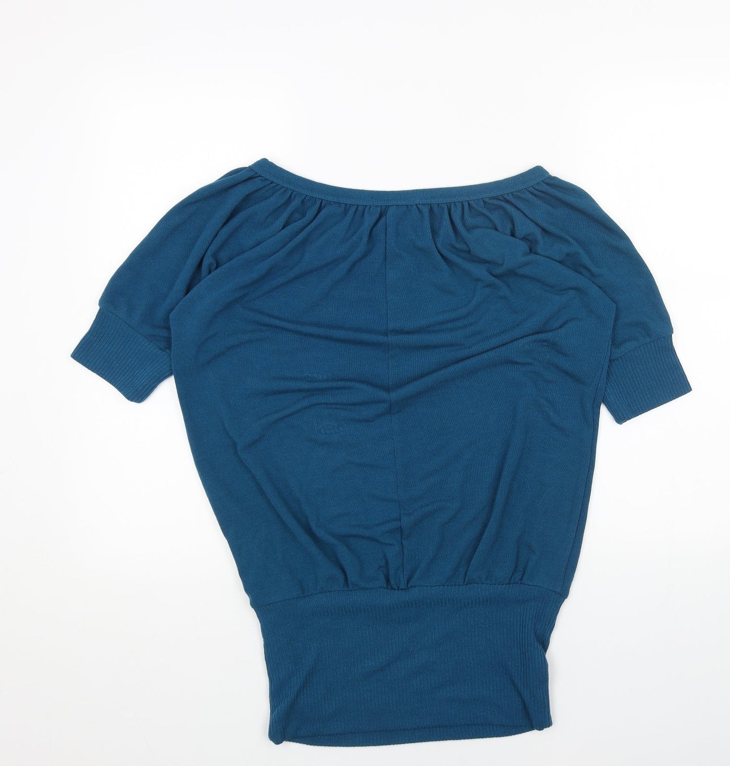 Twenty One Womens Blue Boat Neck Acrylic Pullover Jumper Size M