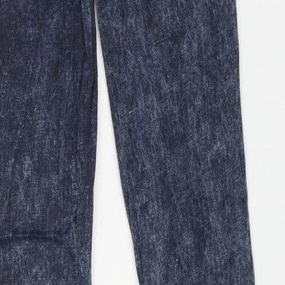 Denim & Co Womens Blue Cotton Skinny Jeans Size 10 L31 in Regular Button