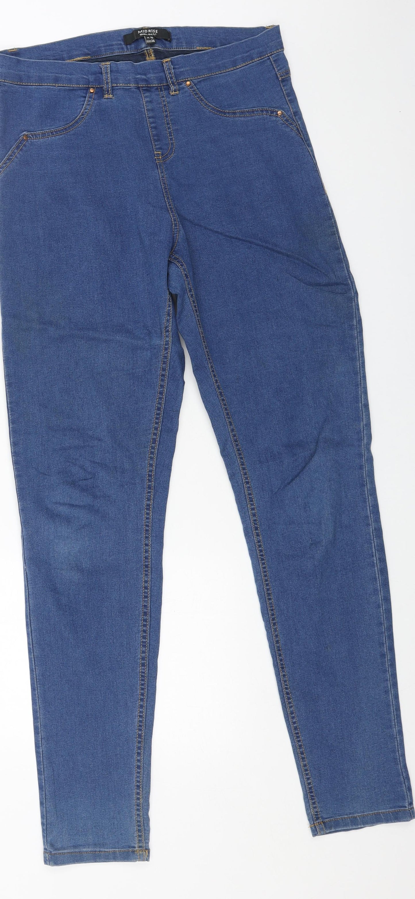 Select Womens Blue Cotton Jegging Jeans Size 10 L30 in Regular