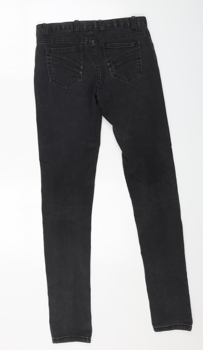 TEMT Womens Black Cotton Skinny Jeans Size 8 L31 in Regular Button