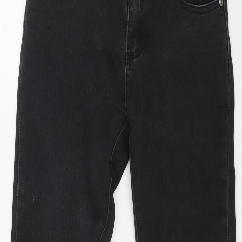 TEMT Womens Black Cotton Skinny Jeans Size 8 L31 in Regular Button