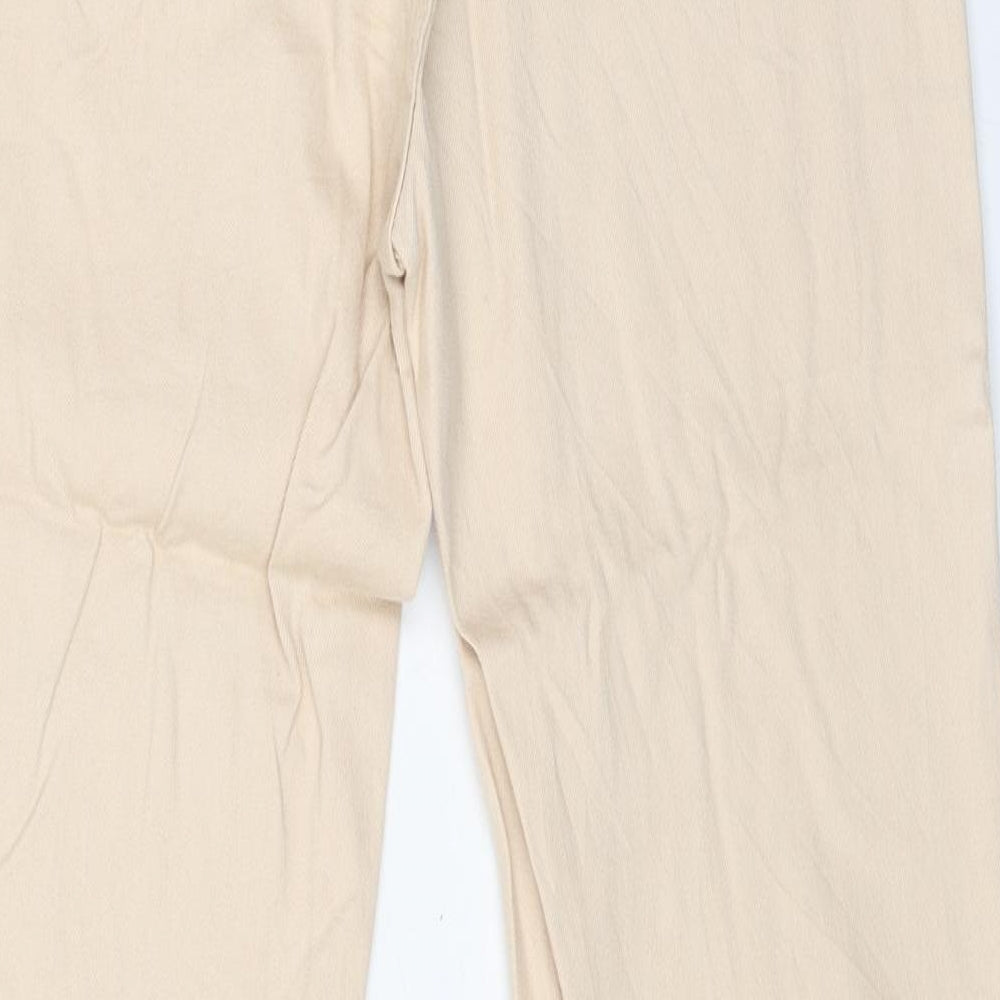 SINTESIS Womens Orange Cotton Straight Jeans Size 14 L30 in Regular Button