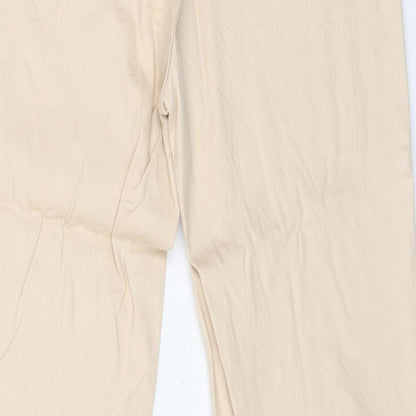SINTESIS Womens Orange Cotton Straight Jeans Size 14 L30 in Regular Button