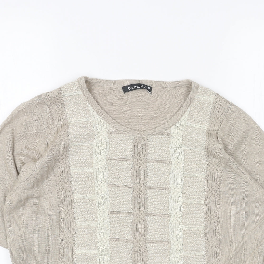 Womens UK Size M Bonmarché Beige Pullover Jumper
