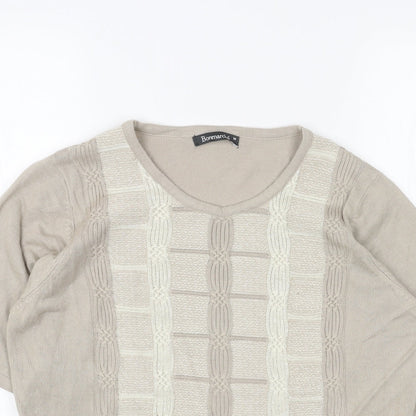 Womens UK Size M Bonmarché Beige Pullover Jumper