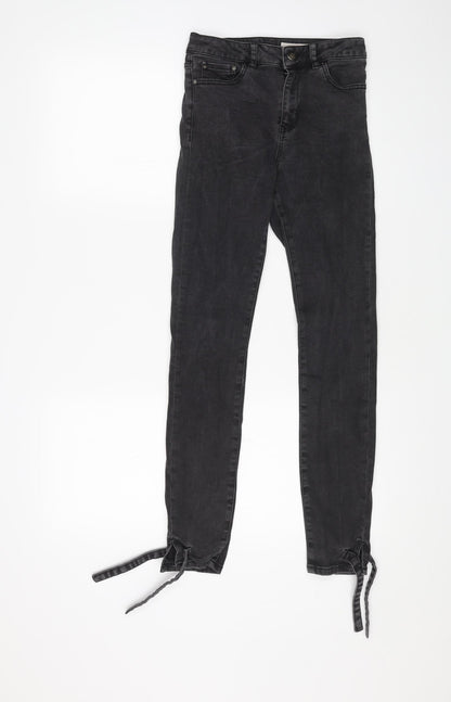 ASOS Womens Grey Cotton Skinny Jeans Size 26 L32 in Regular Button