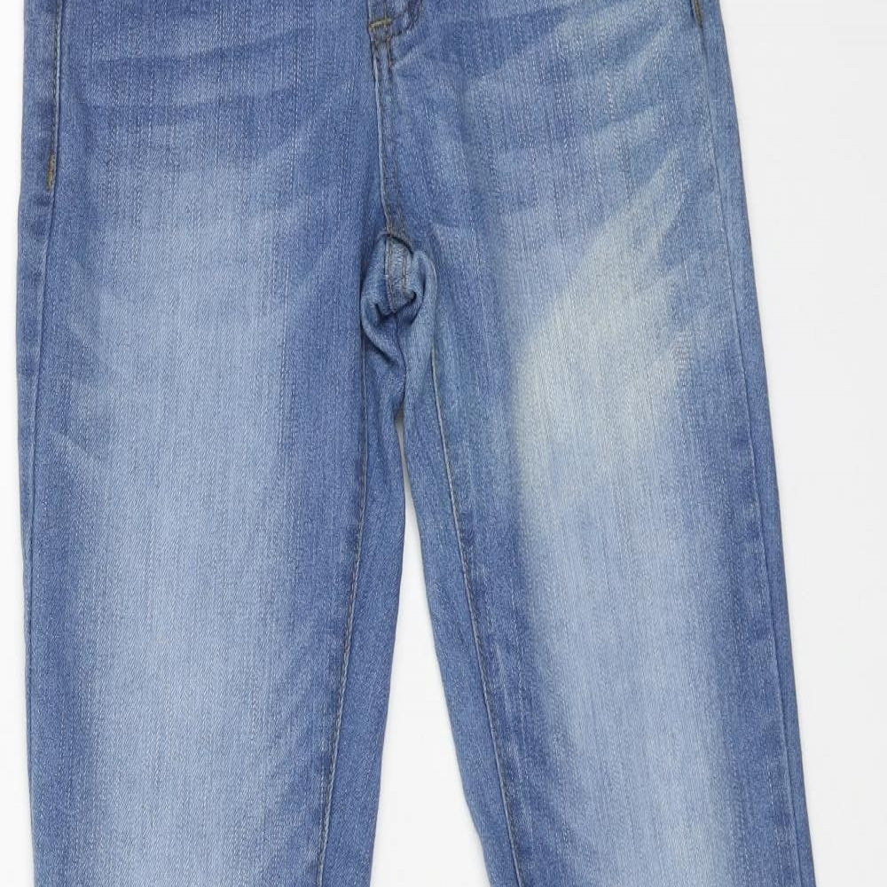 Denim & Co. Womens Blue Cotton Skinny Jeans Size 6 L33 in Regular Button