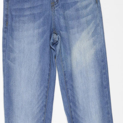 Denim & Co. Womens Blue Cotton Skinny Jeans Size 6 L33 in Regular Button