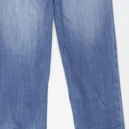 Denim & Co. Womens Blue Cotton Skinny Jeans Size 6 L33 in Regular Button