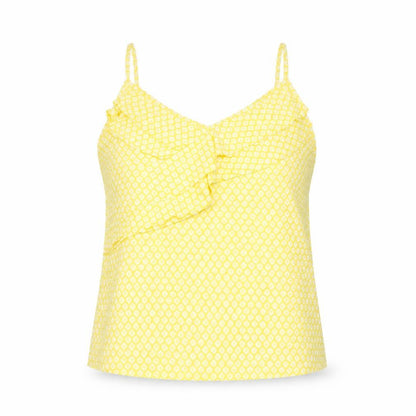 Womens UK Size 8 H&M Yellow Basic Tank
