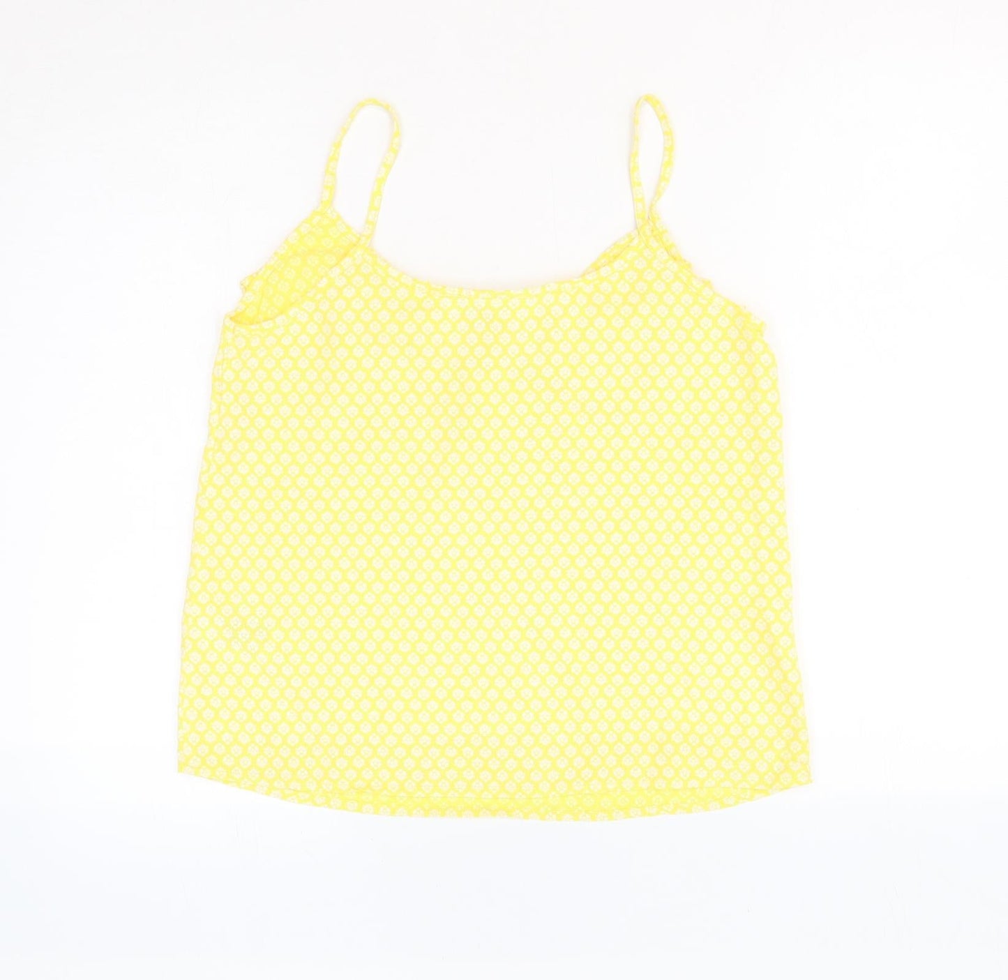 Womens UK Size 8 H&M Yellow Basic Tank