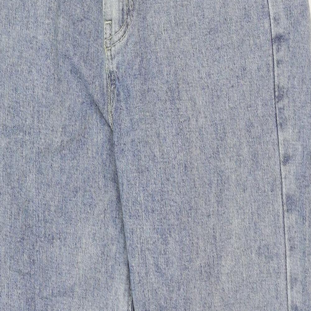 SheIn Womens Blue Cotton Straight Jeans Size 2XS Regular Zip