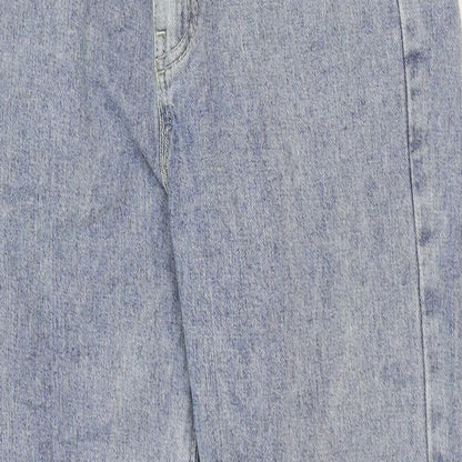 SheIn Womens Blue Cotton Straight Jeans Size 2XS Regular Zip