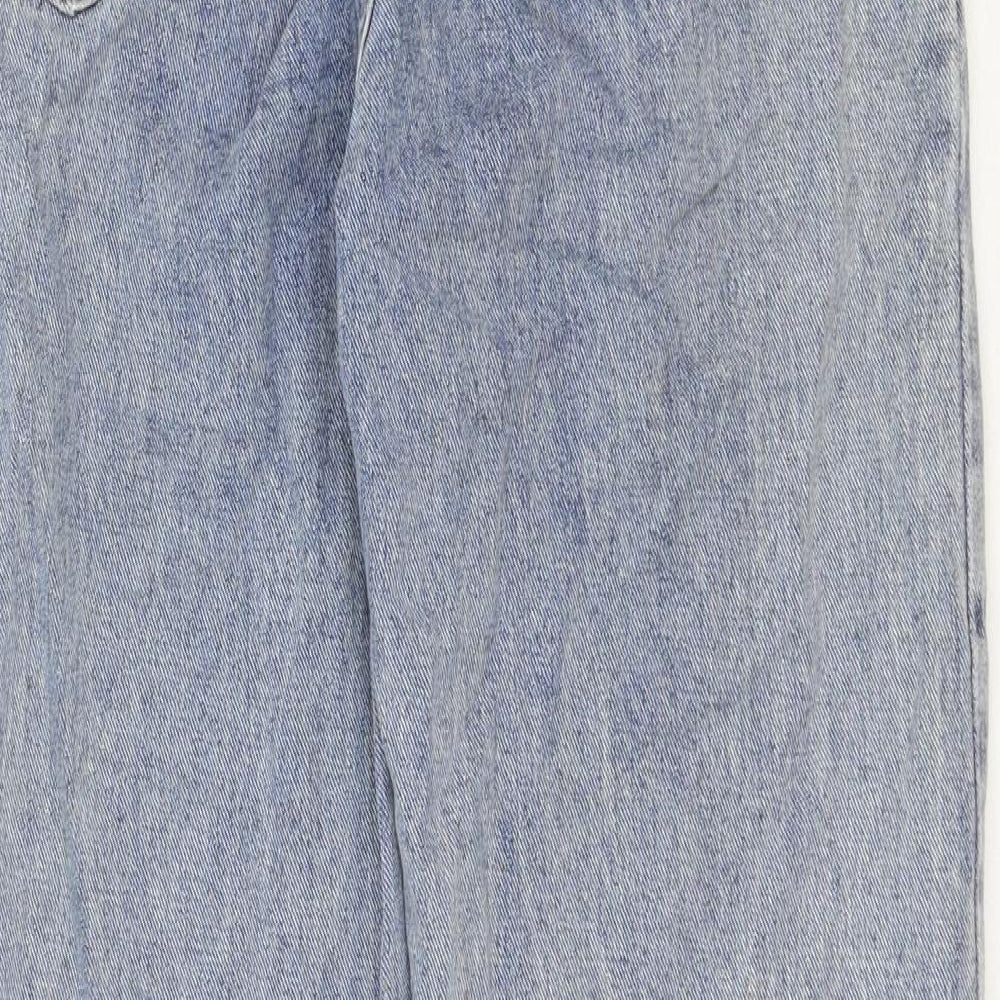 SheIn Womens Blue Cotton Straight Jeans Size 2XS Regular Zip