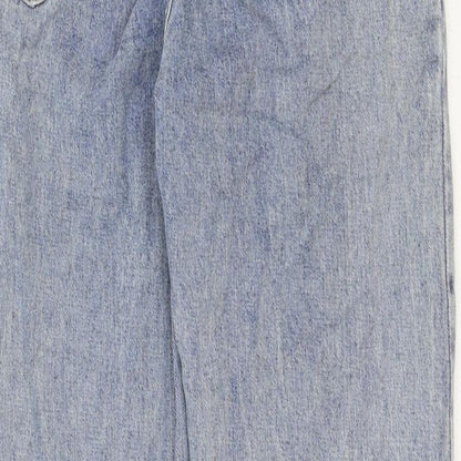 SheIn Womens Blue Cotton Straight Jeans Size 2XS Regular Zip