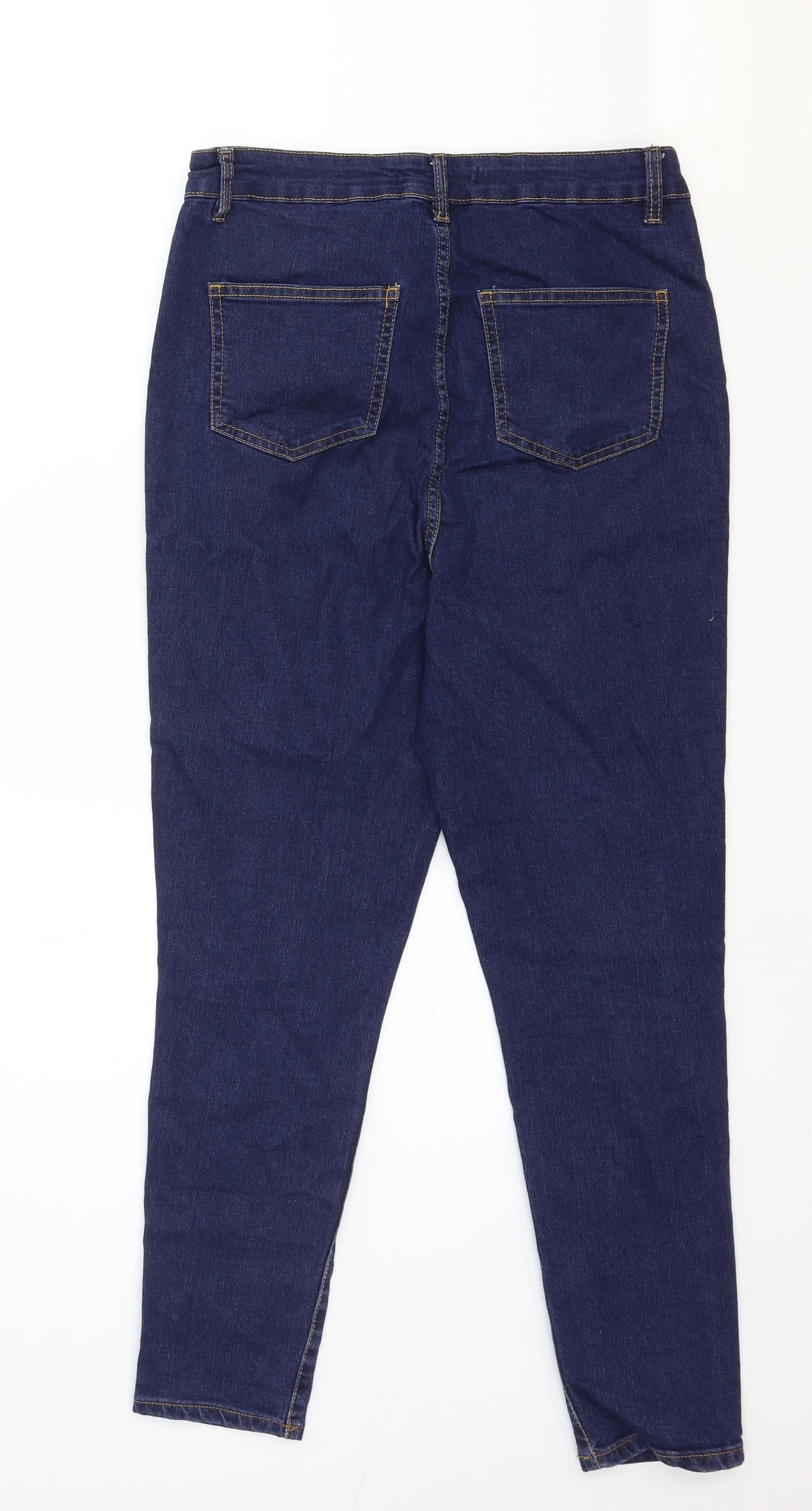 George Womens Blue Cotton Skinny Jeans Size 12 Regular Zip