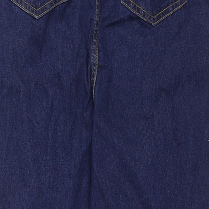 George Womens Blue Cotton Skinny Jeans Size 12 Regular Zip