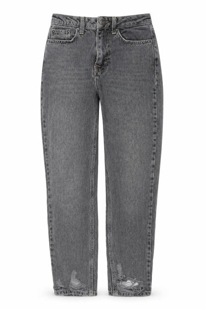 Womens UK Size 24 in Topshop Regular Fit Straight Grey Jeans