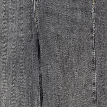 Topshop Womens Grey Cotton Straight Jeans Size 24 in Regular Zip