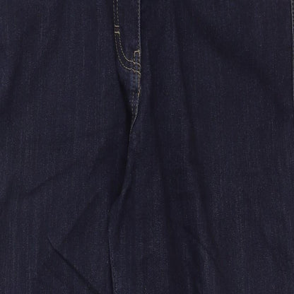 TU Womens Blue Cotton Straight Jeans Size 32 in Regular Zip