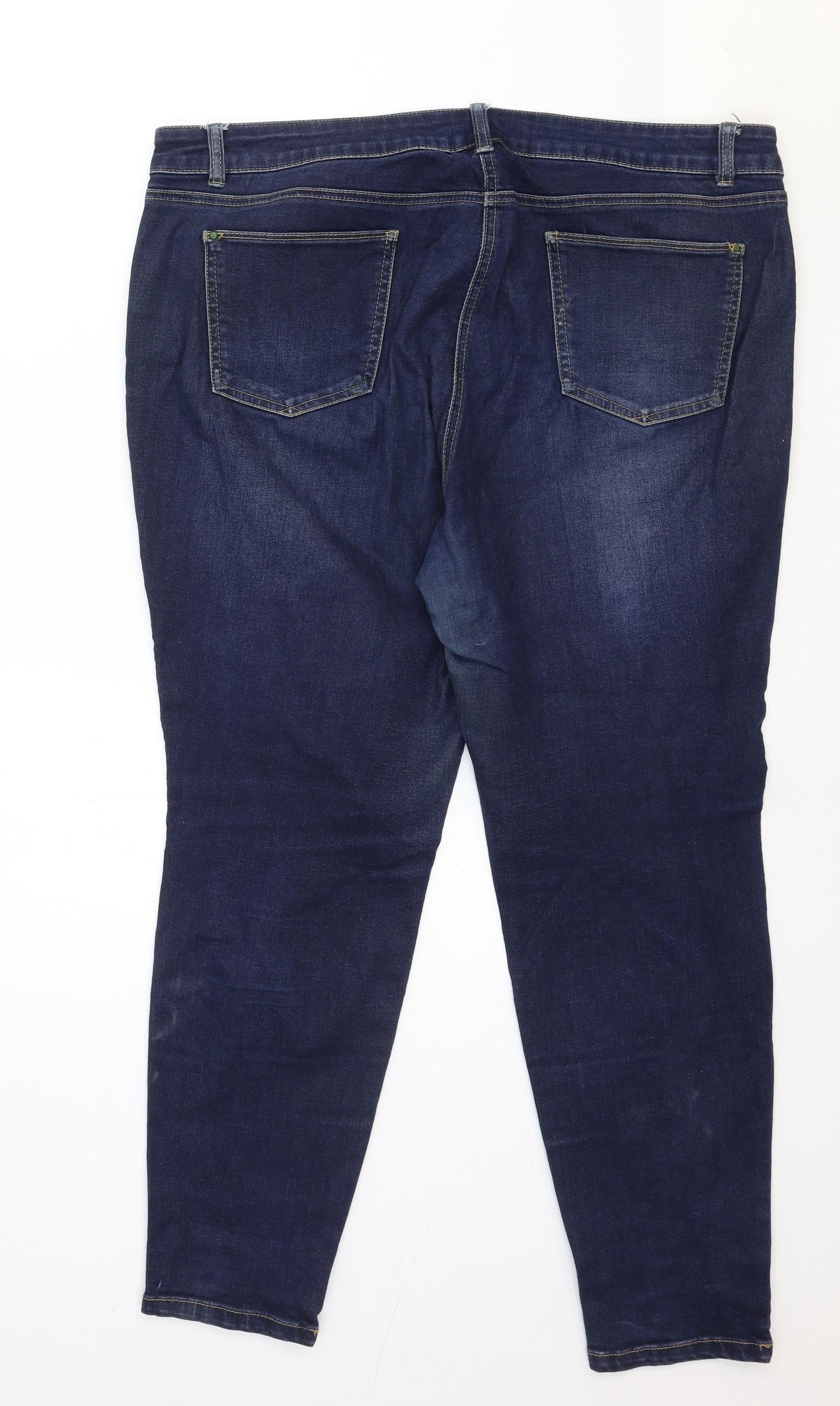 TU Womens Blue Cotton Skinny Jeans Size 40 in Regular Zip