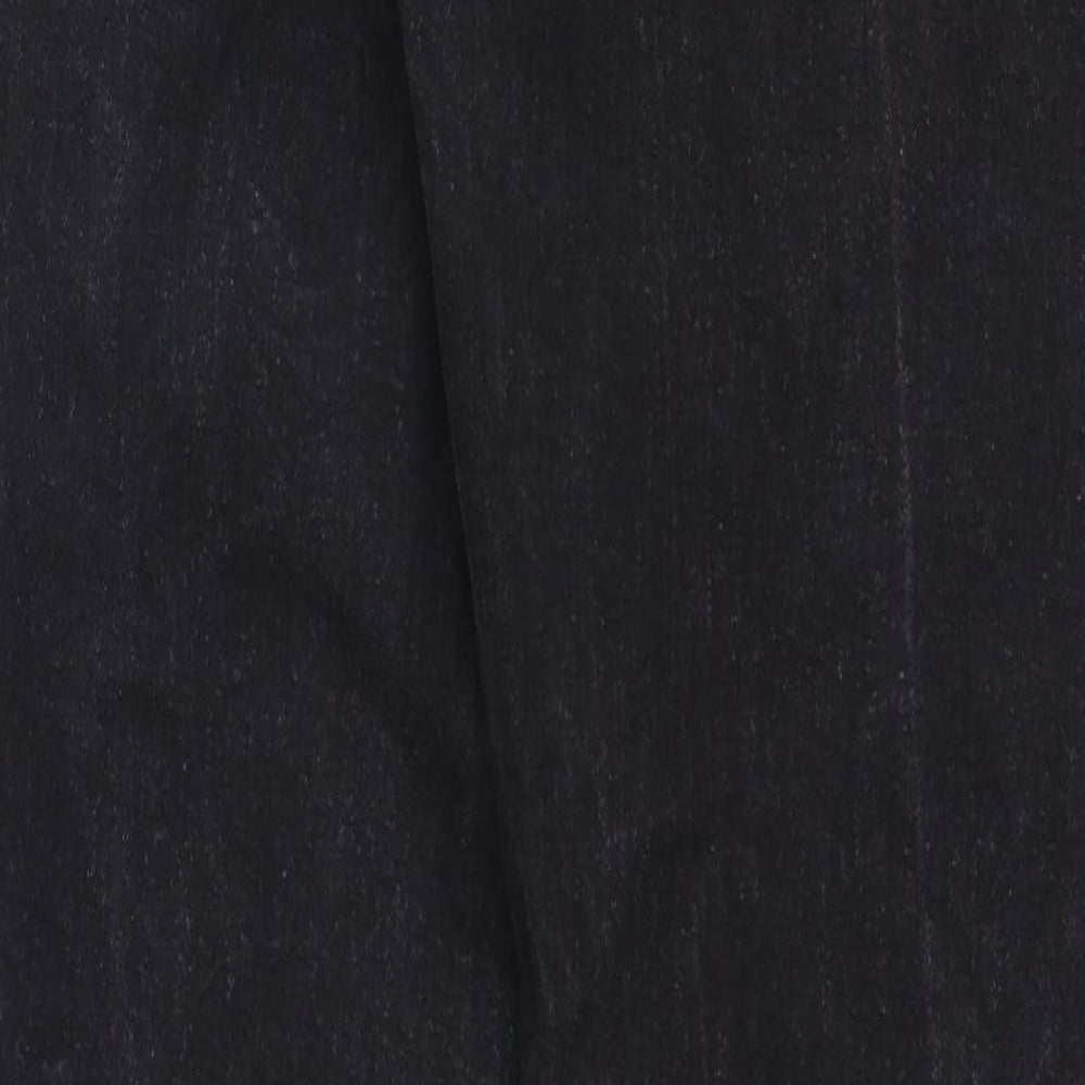 Denim & Co. Womens Black Cotton Straight Jeans Size 30 Regular Zip