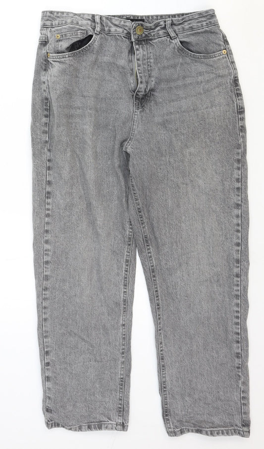 George Womens Green Cotton Straight Jeans Size 30 in Regular Zip